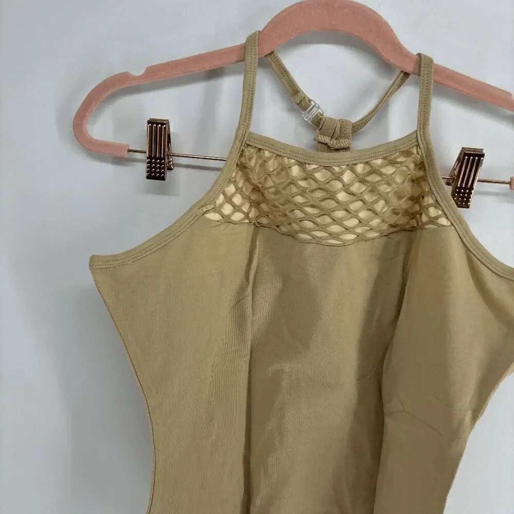 Arshiner Women's Tan Halter Back Sleeveless Bodysuit Size XL NWT - Picture 7 of 8